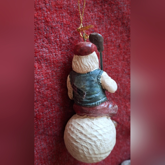 Festive Golf Santa and Elves Holiday Ornaments Set Christmas Sporty Vtg Glam - Picture 6 of 11